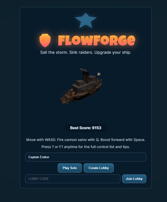 Arklight1234's tweet photo. Finally published my game Flowforge to #vibejam by @levelsio was a ride. There is plenty of room in prompts and 3d models that could've been improved. Just happy that I got it done. For the next year I will need to improve better prompting and knowing how to better tackle issues.
Overall I'm really happy about the competion and learning alot. Thanks for everything! 
Compared to previous builds added some minor cosmetics to the starting screen. In the game added some changes to the hud and added a minimap.
https://t.co/W41iuYMDLp