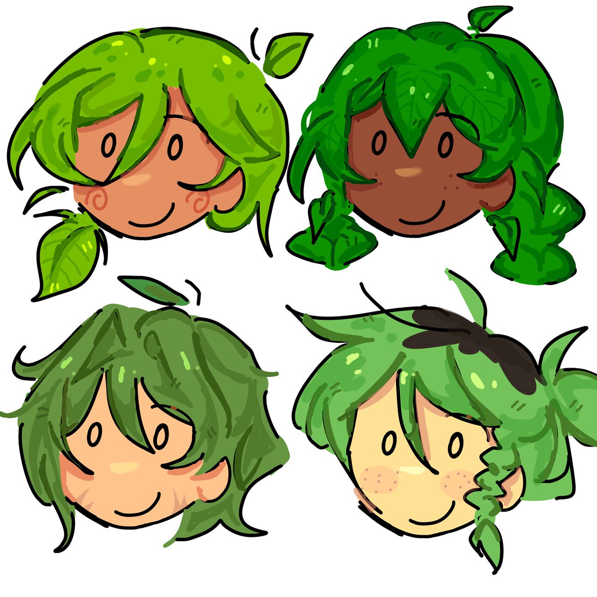veexrus's tweet image. Which one is your fav leafy gijinka?? #bfdi #osctwt #osc #leafy