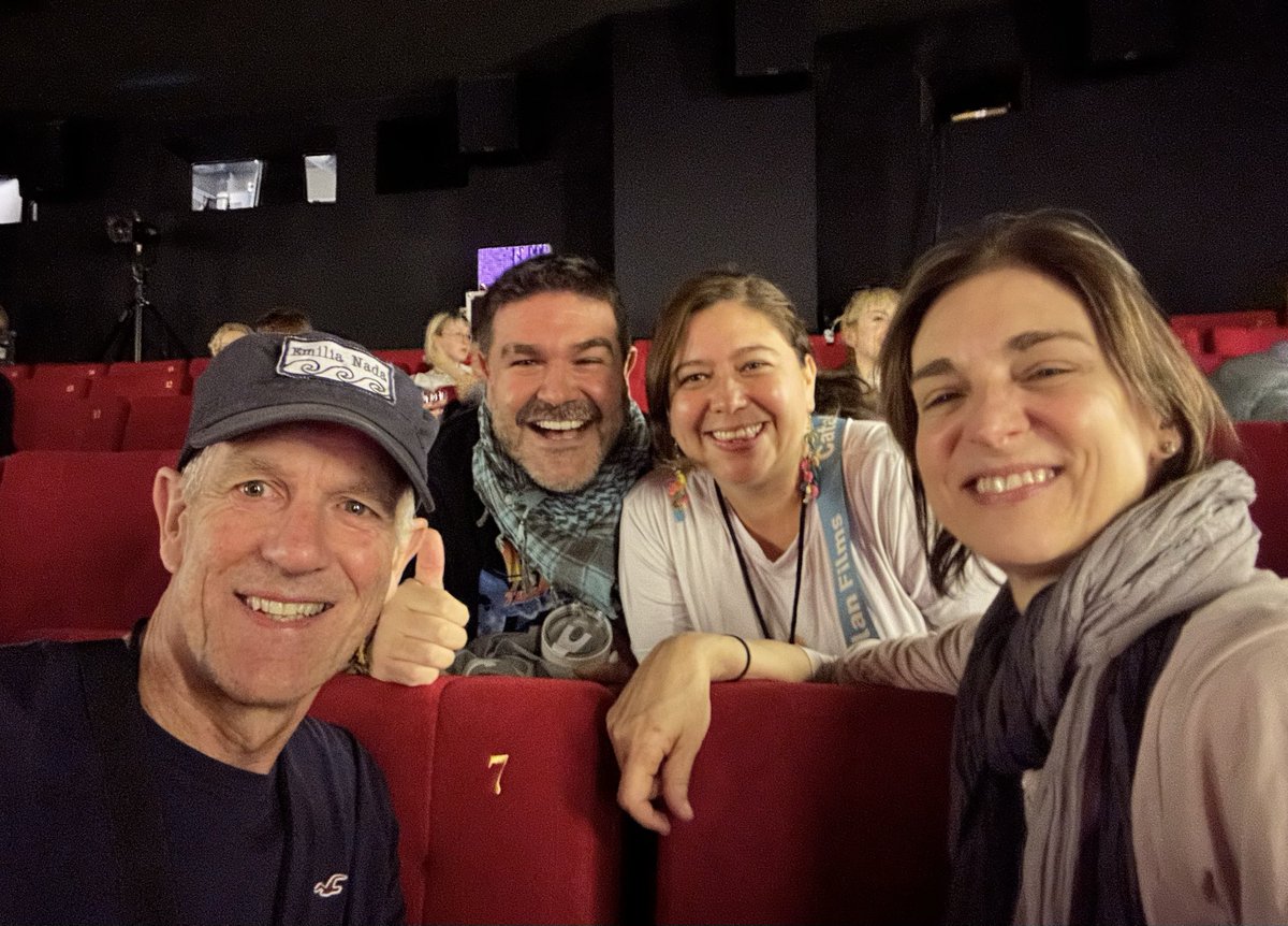 JWB_9's tweet photo. From the hills of Córdoba 🇦🇷 Aldana Duhalde and I are now in #Oberhausen 🇩🇪 for the 72nd #Kurzfilmtage.
Happy to meet Nico Galfrascoli and Ingrid Bonilla Rodríguez of selected short film El Mandado from #Colombia 🇨🇴 who were in our screenwriting workshop last year in #Bogotá. https://t.co/X61I5kZvrX