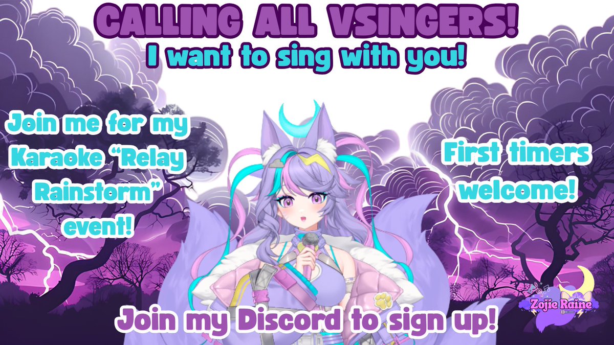 Zojie Raine | Kitsune VSinger ⚡💜🌙 tweet media