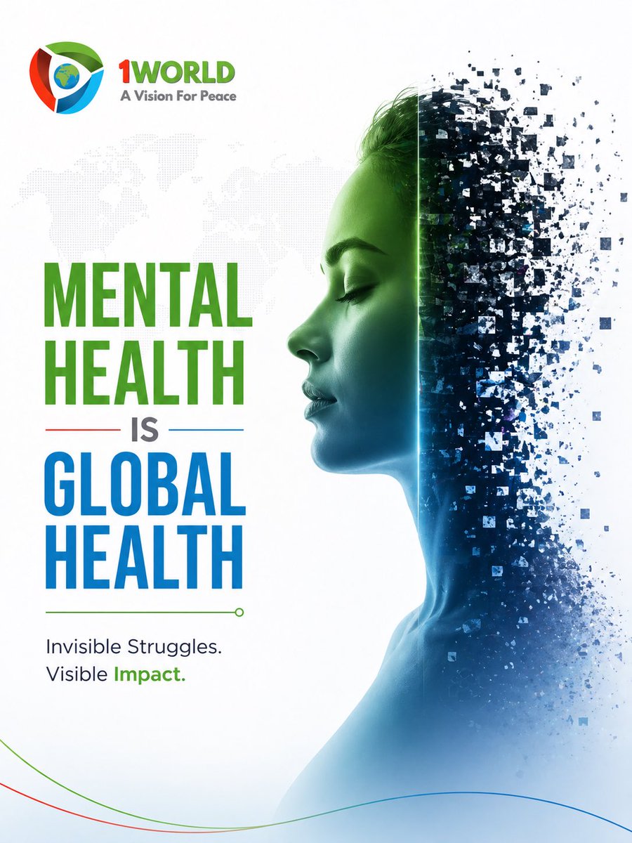 1worldC's tweet image. Mental health isn’t just personal—it’s global. 🌍

It starts with awareness.
It grows with action.

👉 Join our cause: 1world.earth

#OneWorld #MentalHealthMatters #GlobalHealth #StrongerTogether #FutureOfHealth