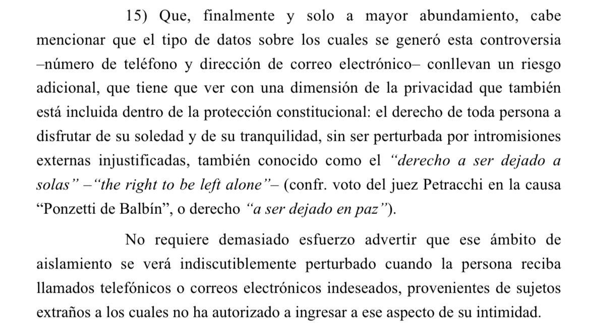 La Corte y el derecho a ser dejado a solas.
Fallo de hoy (“Torres Abad”).