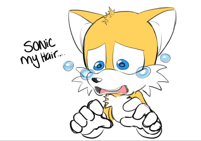 Uhhhh Rips off Tails' 3 strands of hair