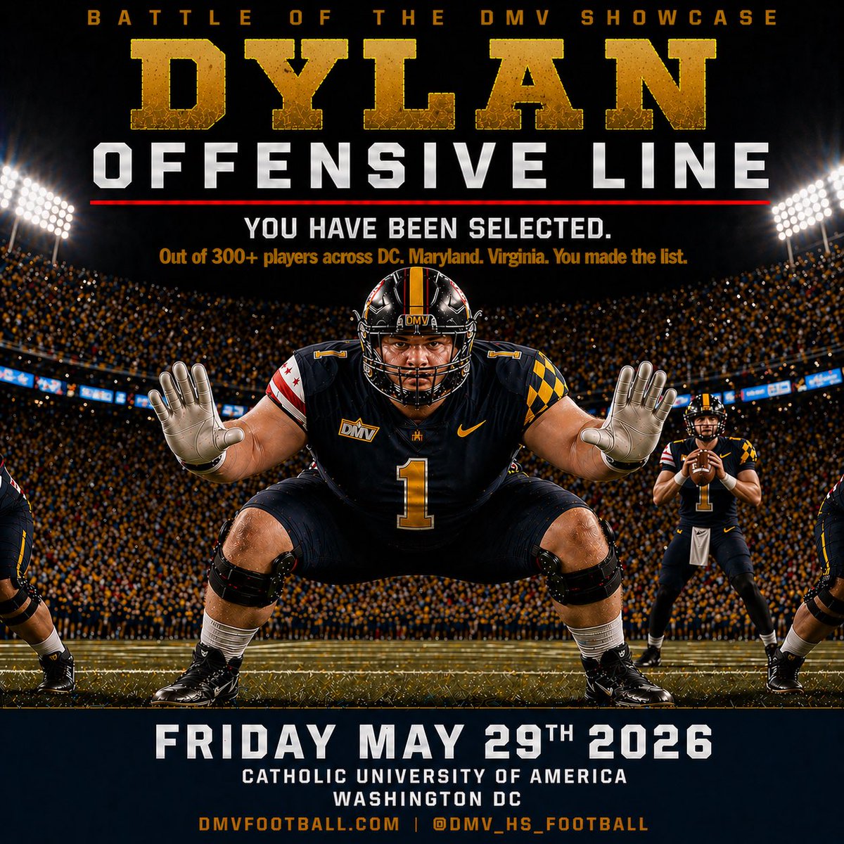 DylanMcD311's tweet image. Excited to compete at the Battle of the DMV showcase and get better against top talent😤

6’3” 270 | OL | 2027 | 3.8 GPA

@SMAC_Football @Coach_C_LHS @CoachElliott19 @Tj_Peer @CoachRamey_ @CoachMorita 
#BattleOfTheDmv #OL #Recruiting