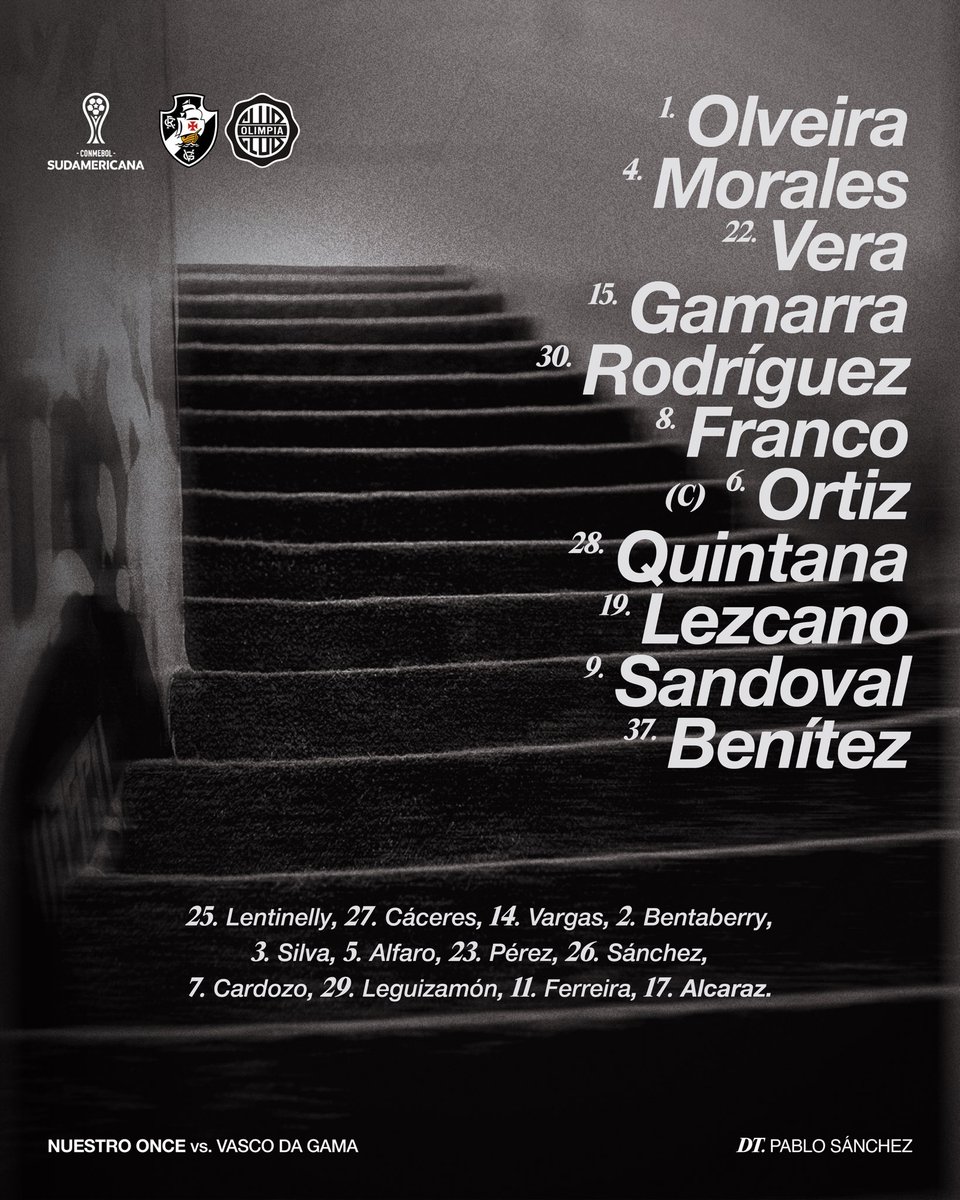 📋 𝐓𝐈𝐓𝐔𝐋𝐀𝐑𝐄𝐒 🆚️ Vasco Da Gama 🇧🇷 en el Estadio São Januario.

¡Vamos, Rey de Copas! ⚔️