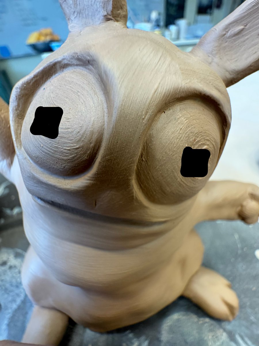 Velvettibetti's tweet image. I sculpted a little bunny in ceramics, guess who? #jax #ceramics #tadcfanart #unfinished #toebeans