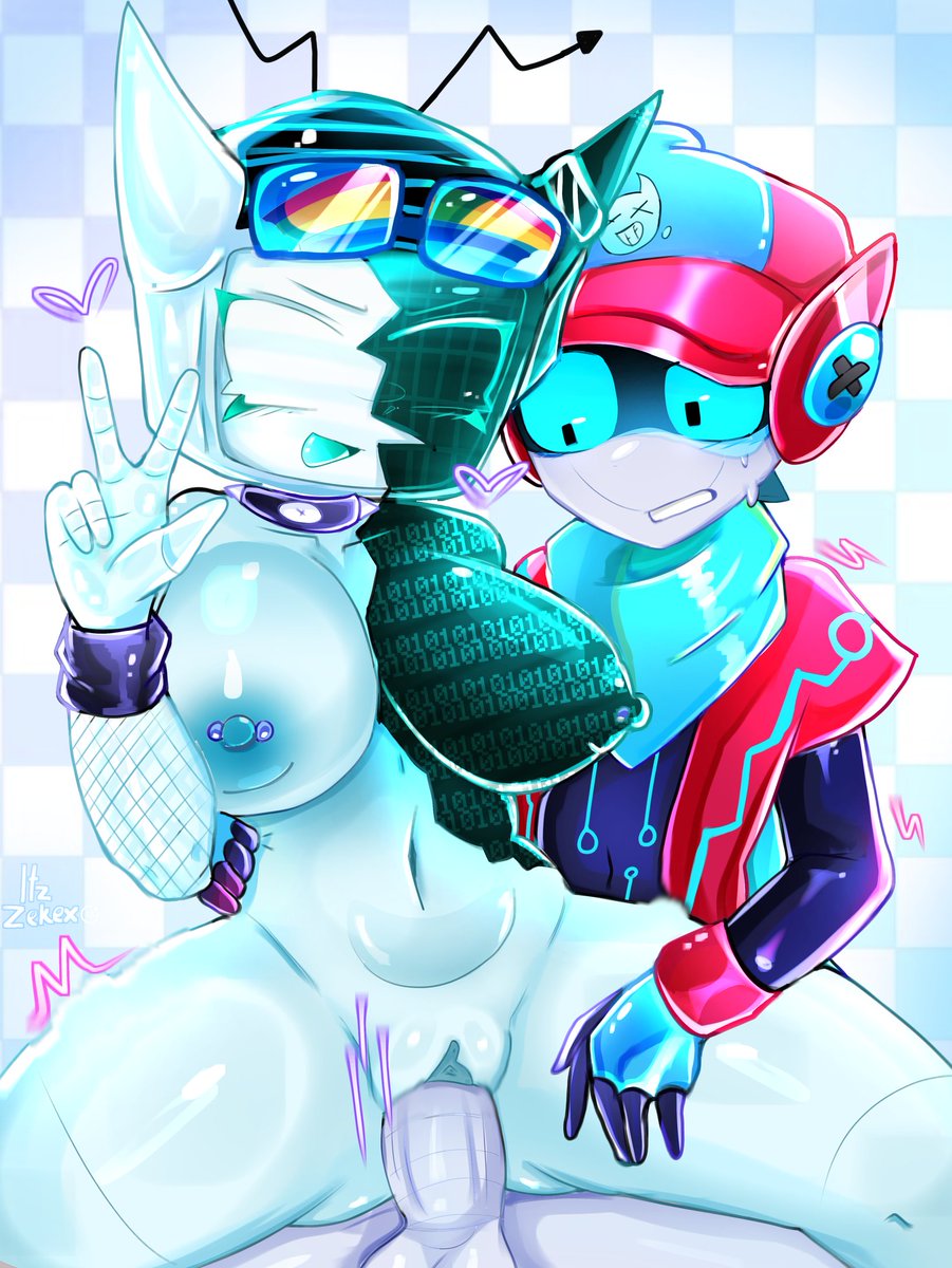Itz_zekex's tweet photo. Hunted Veeronica x Glitch Larry💙🩵👾
[Crackship🥺] https://t.co/jqCLACDEqe