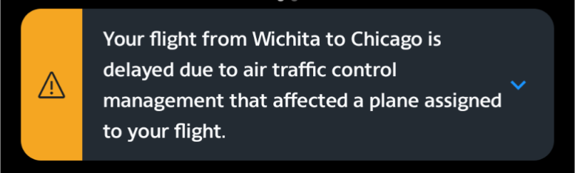 PDooleyMD's tweet photo. @AmericanAir with some deceptive delay messaging (blaming ATC when the delay is more due to their own poor decisions).  Our plane is on the ground and could be unloading, at one of many empty gates, but it's instead waiting for a **later scheduled flight** to vacate the gate. https://t.co/ozoIVJZ0zn