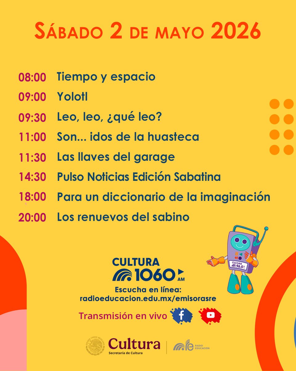 Cultura 1060 AM de Radio Educación tweet media