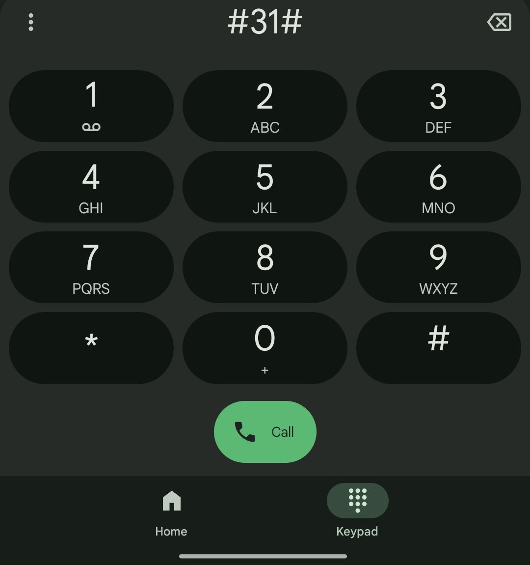 Some important and secret mobile phone codes you might need one day

👉🏽 Let's say you want to call someone and you don't want to reveal your caller ID. You also want to avoid the stress of going to settings and hiding your number.

As a smart person, just dial #31#, followed by