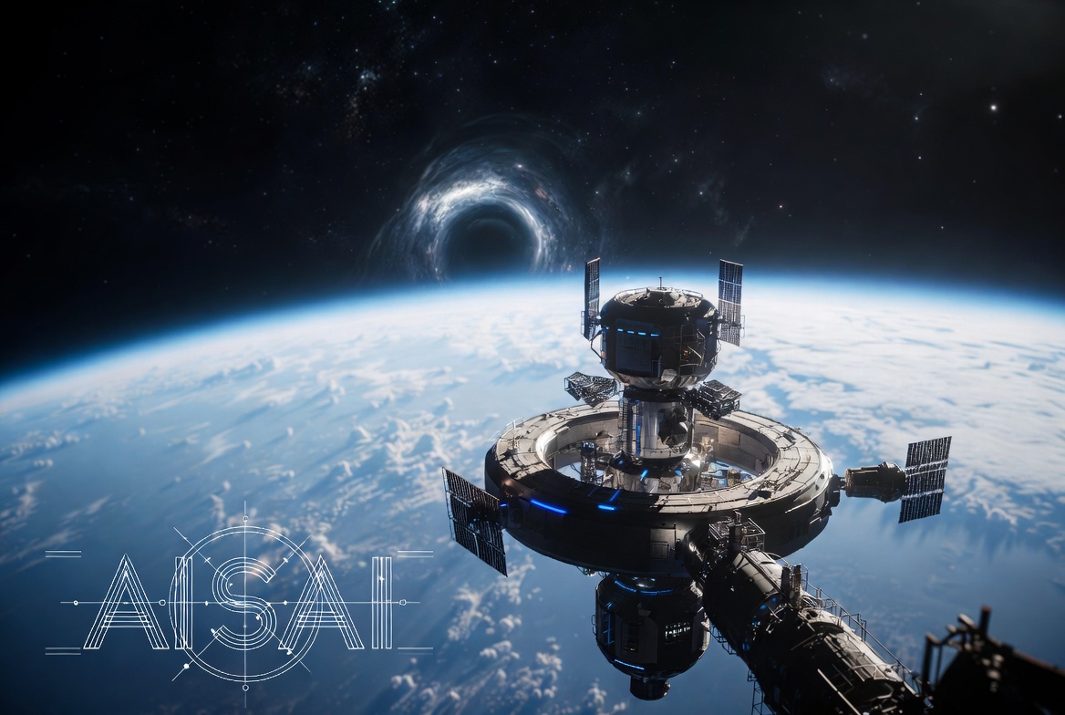 AIStuffAI's tweet image. #AI #Digital #3Dart #AISAI #Grok #Imagine #Space #AIArt #Thursday #SpaceStation #Planet #Astronomy #Wormhole #Aliens #Alien