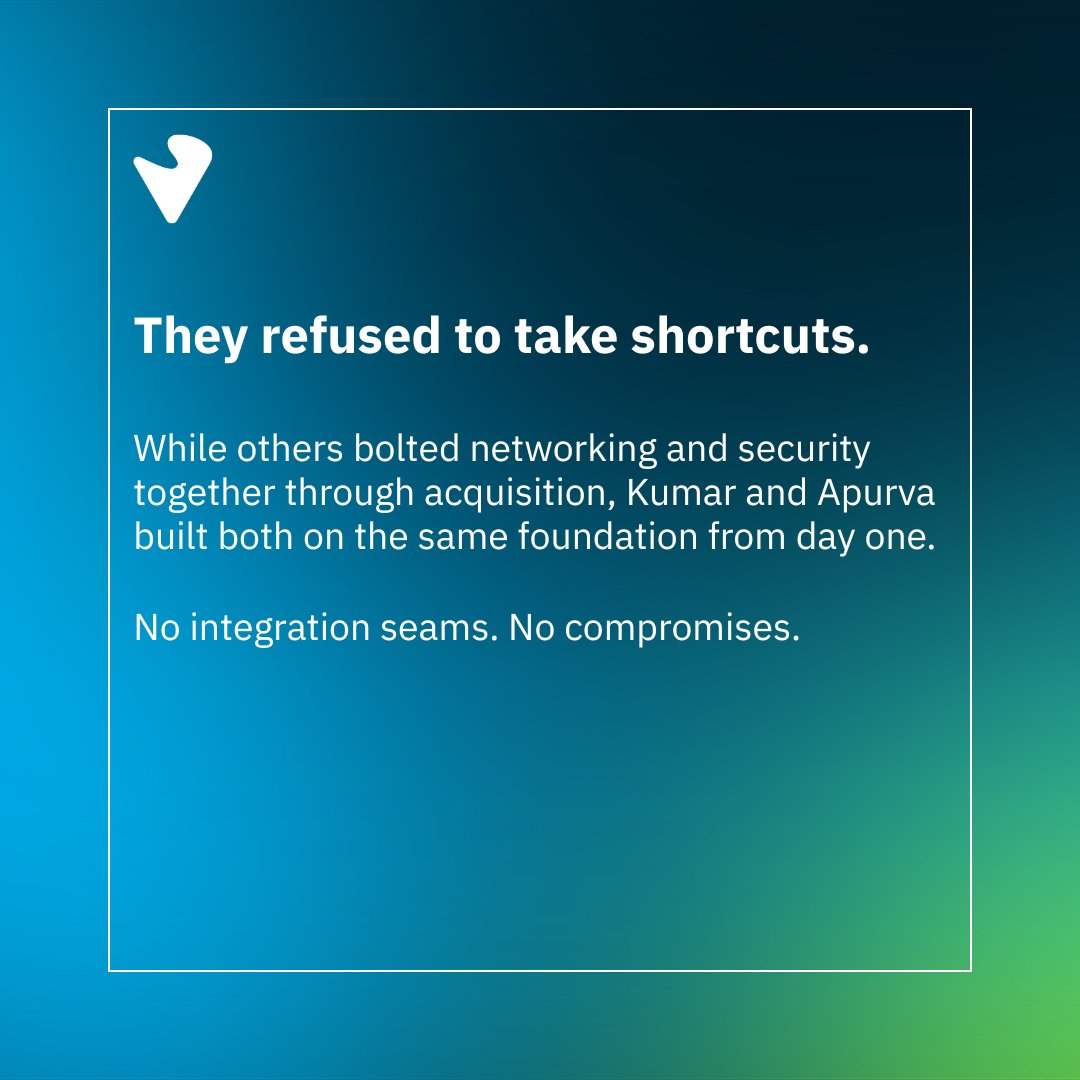 versanetworks's tweet image. They refused to take shortcuts. 

Our founders, Kumar Mehta and Apurva Mehta built networking and security on the same foundation from day one, and Concerto 13.1.1 is the latest proof that bet was right.

Learn more: bit.ly/428ryJ5

#NetworkSecurity #ZeroTrust #SASE
