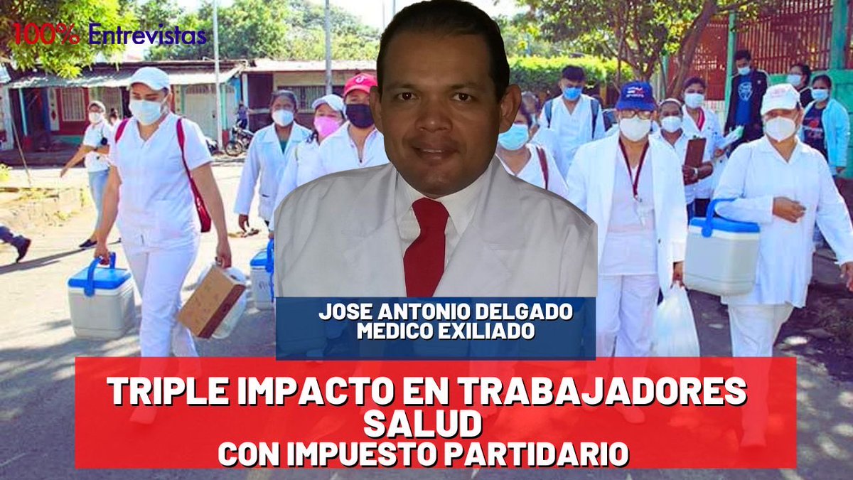 100noticiastv's tweet image. #EnVivo #Nicaragua I Impuesto partidario empuja a trabajadores de la salud a abandonar el MINSA: youtube.com/watch?v=xR5n7y…