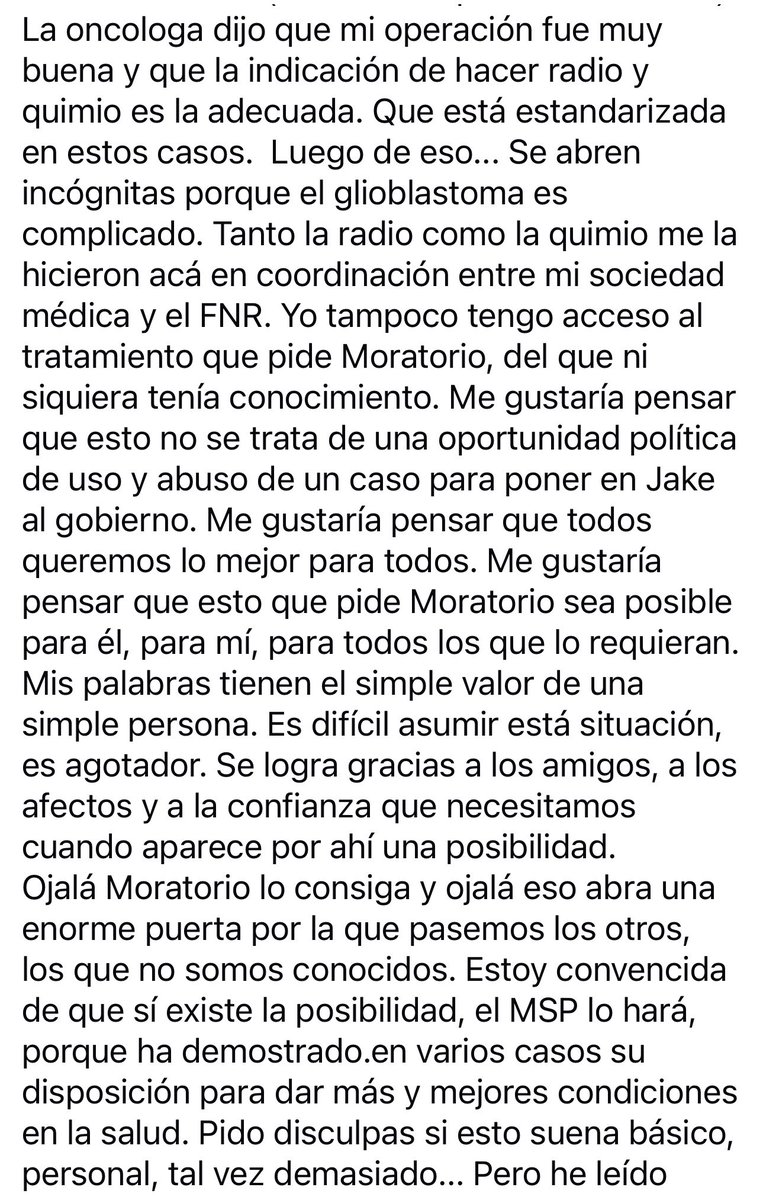zully_silva's tweet photo. 🗣️Vale la pena leerlo. 

La Profesora Roxana Rügnitz Garabedian está atravesando un cáncer y esta es su desgarradora historia.
Tal como ella lo expresa no es conocida y le desea como TODOS lo mejor a Gonzalo Moratorio. https://t.co/qsQ1o46JhN