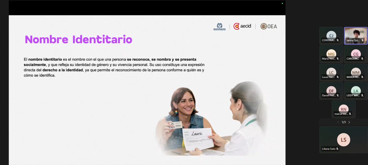 Registraduria's tweet photo. Avanzamos en el nuevo ciclo de capacitaciones del proyecto #IdentidadES con jornadas virtuales dirigidas a consulados de Europa, América y Asia, así como a registradores y funcionarios del país.
Con el apoyo de @AECIDColombia @AECID_es y #PUICA de la @OEA_oficial, socializamos avances, rutas y herramientas para fortalecer la garantía de derechos de las personas trans y no binarias en Colombia.
Estos espacios nos permiten abordar aspectos clave en registro civil e identificación y seguir consolidando una atención más inclusiva en todo el territorio.