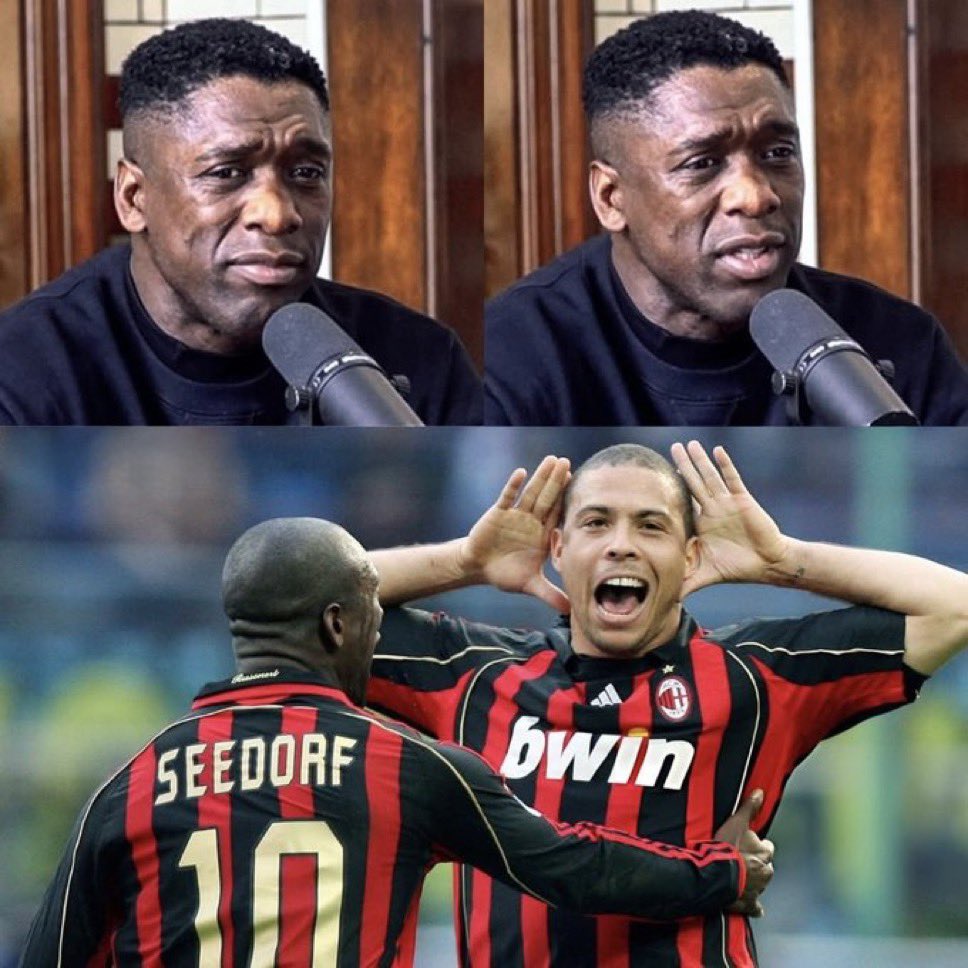 CuriosidadesEU's tweet photo. 🗣️ Clarence Seedorf:

“Quem foi o melhor jogador com quem joguei? Não tenho dúvidas em toda a minha carreira: Ronaldo Nazário era diferente.

Joguei contra ele na Holanda quando tinha 18 anos, na Espanha com 20 ou 21… e depois como companheiro. É nos treinos que você vê a verdade: quando alguém consegue repetir o mesmo lance quando quer, não é sorte.

Ninguém conseguiu reunir força, velocidade, visão de jogo, execução e finalização como ele. Já vi jogadores que driblam como ninguém ou que fazem gols como ninguém… mas ele tinha tudo. Incrível.”

“Eu sempre quis jogar ao lado de alguém como Ronaldinho. Quando nos enfrentamos no Barcelona, trocamos camisas e eu disse que esperava jogar com ele… e o tempo me deu essa oportunidade.”