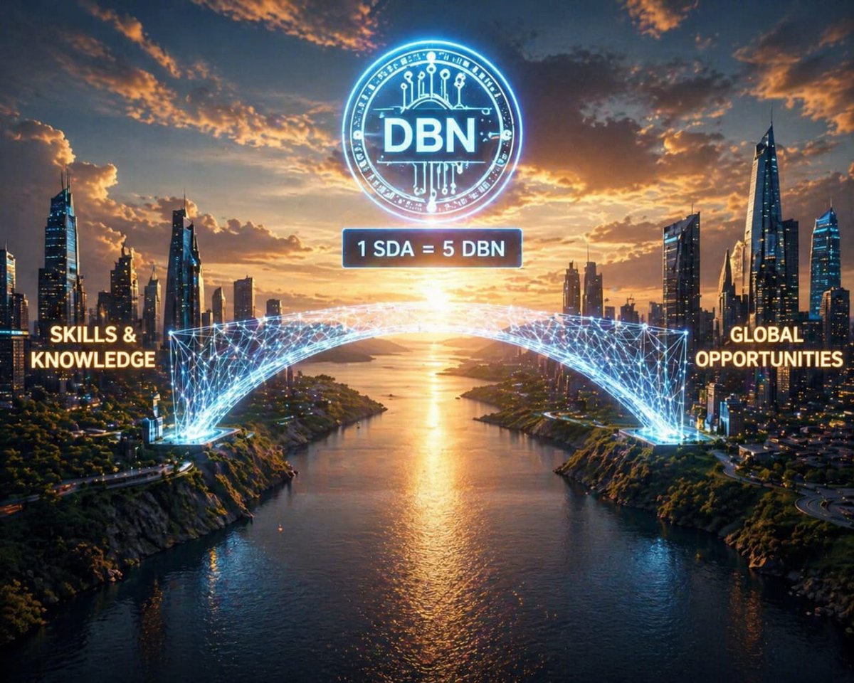 glopetrochain's tweet image. The gap isn’t talent  it’s access.
DigiBridge Network is building that bridge.
Now, its ecosystem token DBN is live on SidraDex.
1 SDA = 5 DBN
Not just a token  part of a bigger vision.
Step in early. Learn. Grow. Position wisely.
#DigiBridgeNetwork #DBN #FutureOfWork #Web3Africa