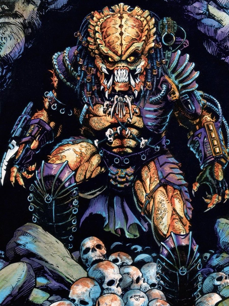 HeavyMetalInk's tweet image. The work of Chris Warner with Predator was decisive in translating the creature from film to comics without losing visual impact or mystery: starting with Concrete Jungle (1989), he helped establish a more urban and violent approach, defining both the hunter’s detailed design and