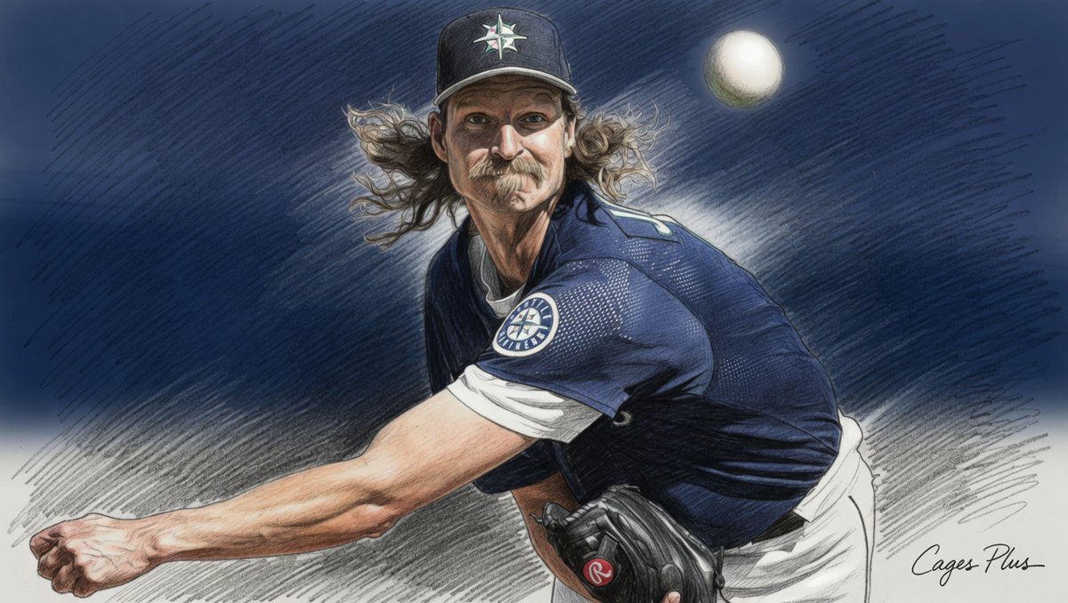 Sporting_TC's tweet image. POOF. Randy Johnson’s 98 mph fastball literally vaporized a dove mid-air during a 2001 spring training game. One of the wildest moments in baseball history.
Full story + epic sketch: sportingtc.com/breaking-the-m… 
#RandyJohnson #BigUnit #MLB #Baseball #Throwback #SportsNostalgia