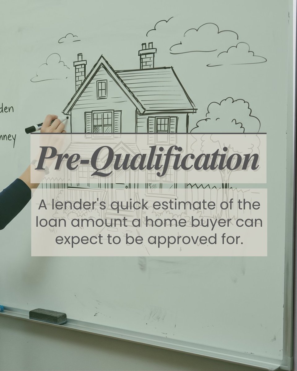 BooneAaron's tweet image. Real Estate 101: Do you know what 'Pre-Qualification' means? 🤔

Let’s break it down!

#RealEstateTips #PreQualificationExplained #RealEstateEducation #HomeBuying101 #DidYouKnow