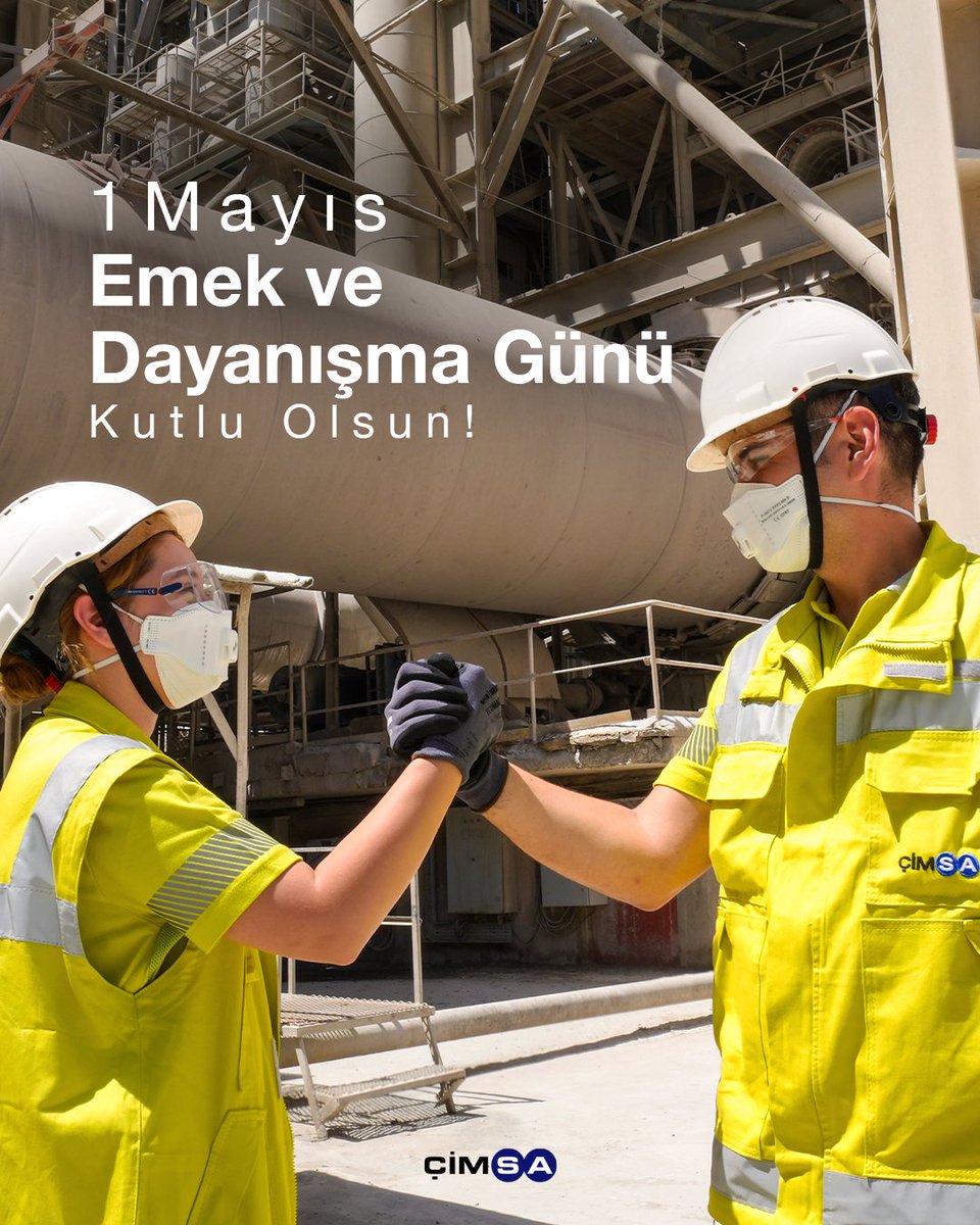 cimsacement's tweet photo. Emekleri, deneyimleri ve başarılarıyla Çimsa’yı ileriye taşıyan tüm çalışanlarımızın, emekçilerimizin ve değerli paydaşlarımızın 1 Mayıs Emek ve Dayanışma Günü kutlu olsun! #1Mayıs https://t.co/YUjLVLIOMa
