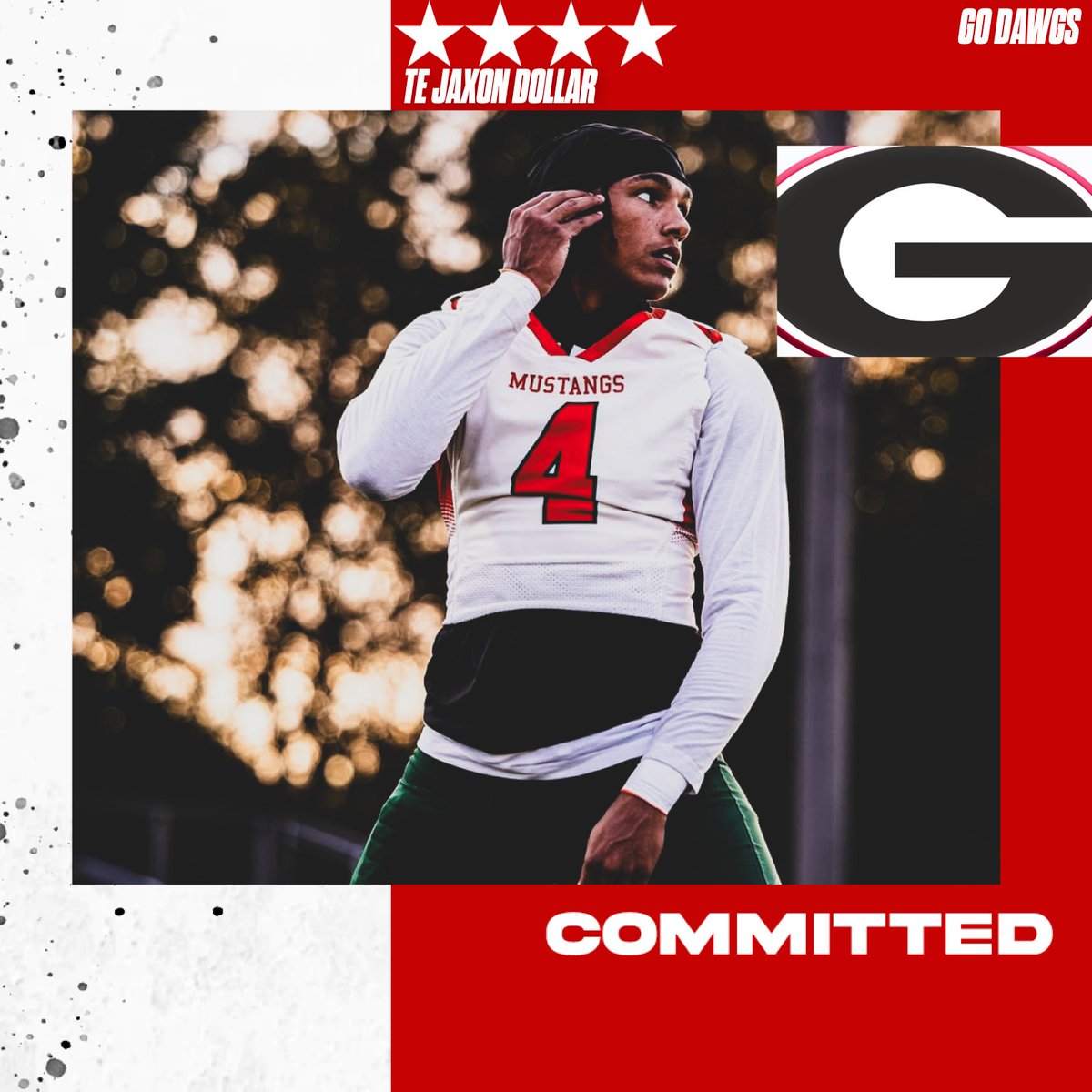 DawggRecruiting's tweet image. DAWG! 4-star TE Jaxon Dollar has just committed to #Georgia. 🐶

The 6’4” tight end out of Denver, North Carolina chose the Dawgs over schools like Miami and Notre Dame. 👀

Dawgs hop up to the No. 13 ranking via 247Sports.