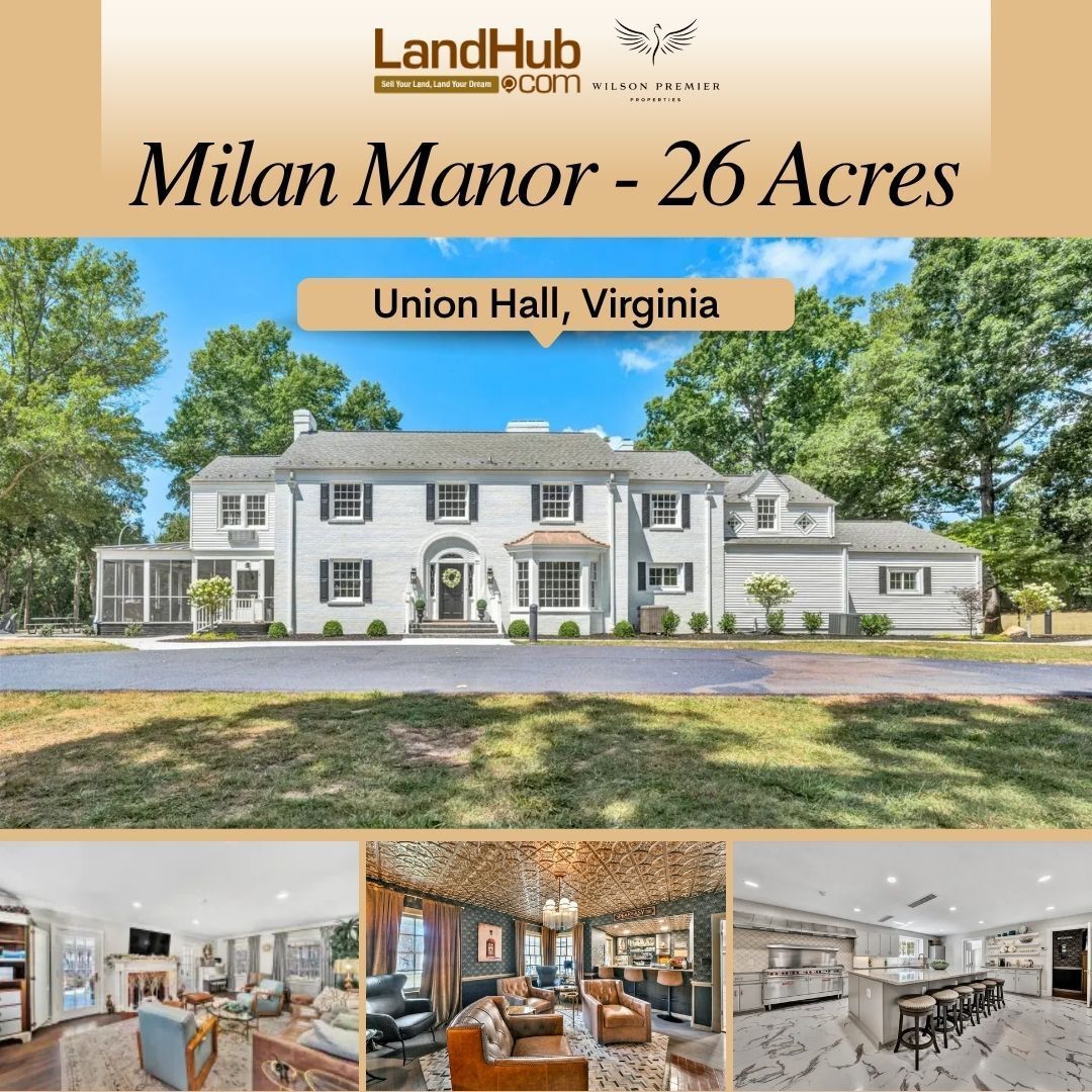 landhub's tweet image. Milan Manor | A Rare Lakefront Investment at Smith Mountain Lake 
Fully entitled 26+ acre experiential estate on the shores of Smith Mountain Lake in Franklin County
LEARN MORE 👉 buff.ly/L9e69qR 
#commercial #landforsale #lakefront #premierlisting #farm