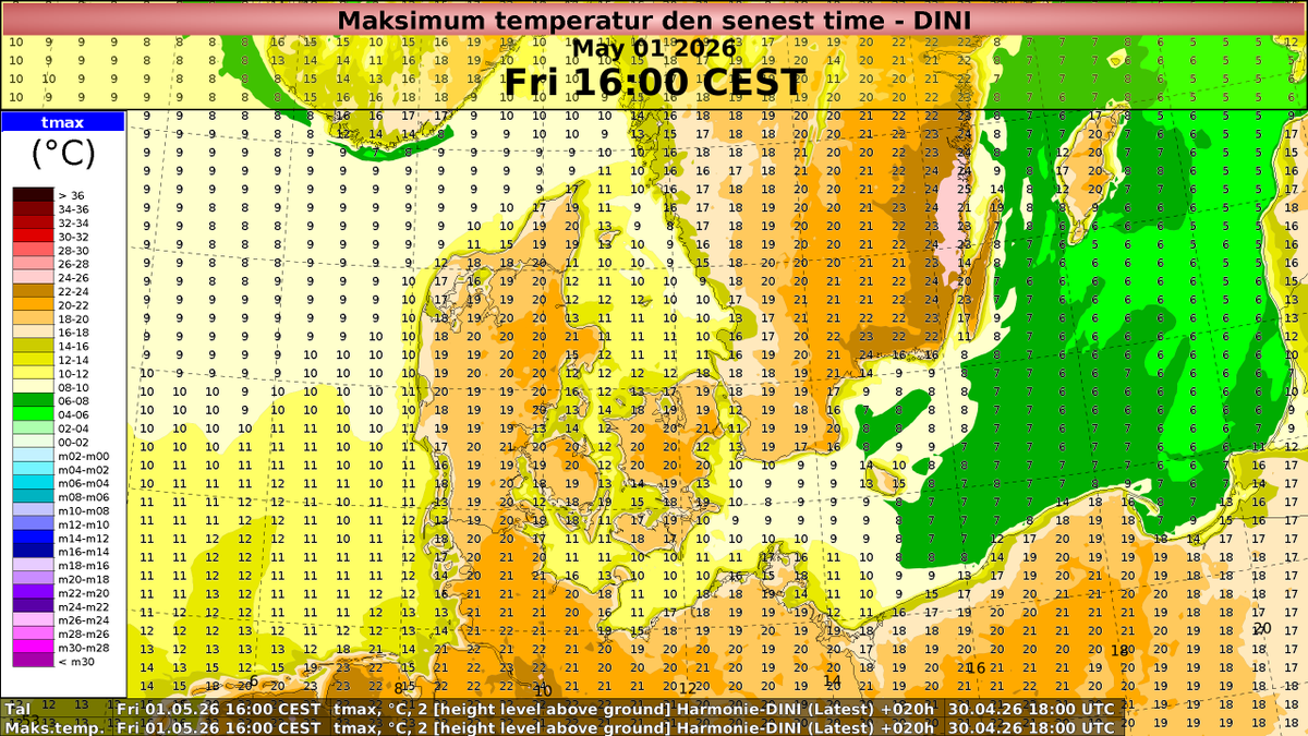 Sonniger 1. Mai in Dänemark: Bis zu 21 Grad und kaum Wind