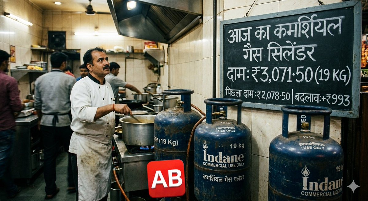 Abhishek__SP's tweet image. मैने समय से बता दिया था कि #gas के दाम बढ़ेंगे। अभी तो शुरुआत है अभी पेट्रोल डीजल और CNG बढ़ने दो फिर देखना मजा।

आज कमर्शियल सिलेंडर के दाम में लगभग ₹993 तक का इजाफा हुआ है।  #Gas #commercial gas cylinder