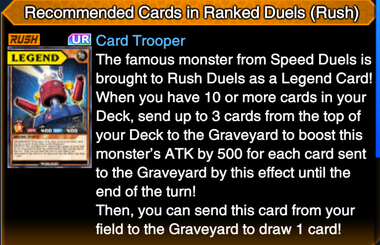 VoltalonR's tweet photo. Cracked ranked reward, skill limitations reduce splashability but it is still very strong for decks that can fit it in that would like the consistency. Gradius is the obvious first pick but HERO can use it too despite Circ's lock via the skill to send it away https://t.co/fXtwXAa1uN