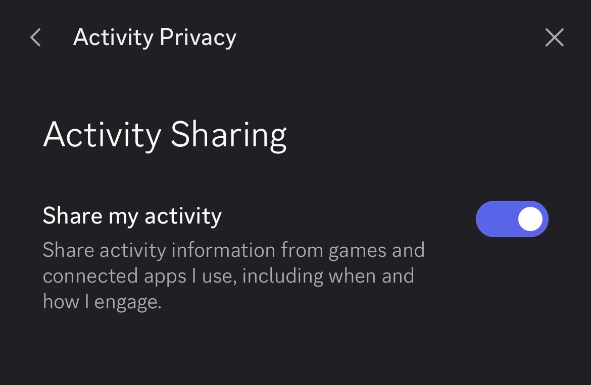 TashiTushe's tweet image. If your game (especially on PS5) isn’t showing on your Discord status and you’ve checked everything, double-check this option and make sure it’s enabled👇🏼

Activity Privacy -&amp;gt; Share my activity
#discord #playstation