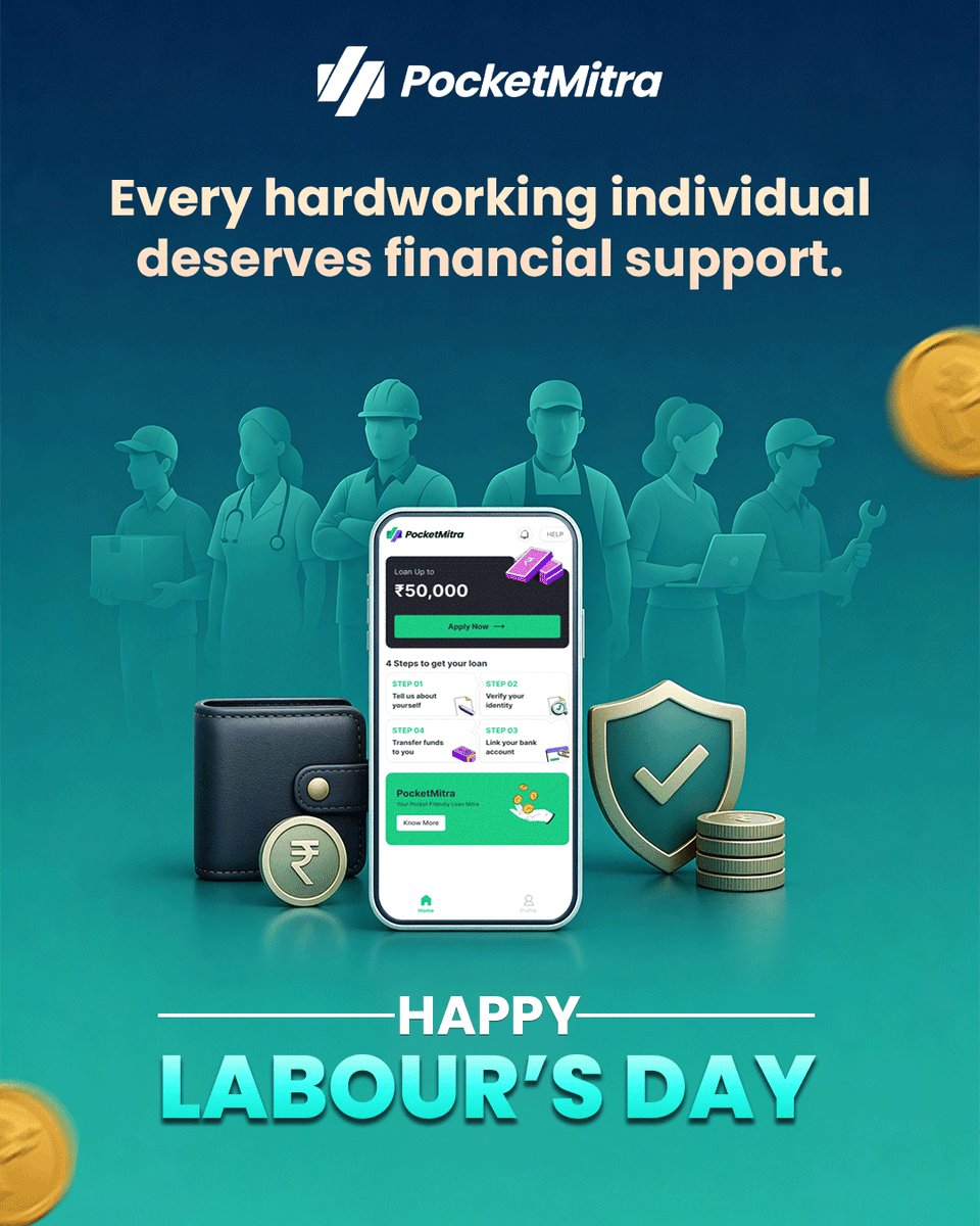 pocketmitra's tweet image. Behind every dream is someone working tirelessly to make it real. 
Get the support you deserve when you need it. 
Wishing you a Happy Labour Day 💪

#labourday #financialsupport #instantloans #dreambig #pocketmitra