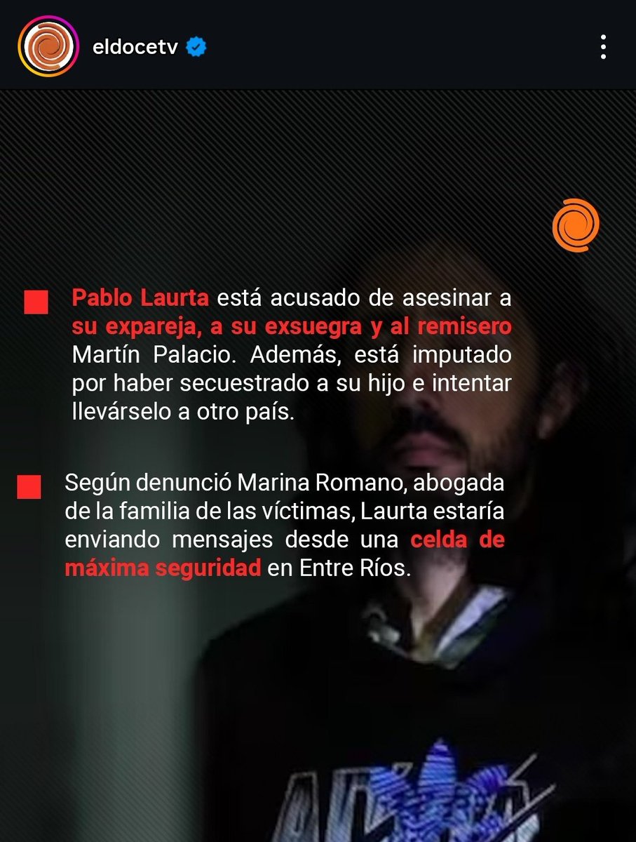 El promotor de la ley de DENUNCIAS FALSAS, el femicida Laurta, que no solo asesino a su ex mujer y su suegra, sino también al remisero...tiene acceso a un celular en la cárcel donde sigue amenazando a personas!!! Hijo de puta!!!