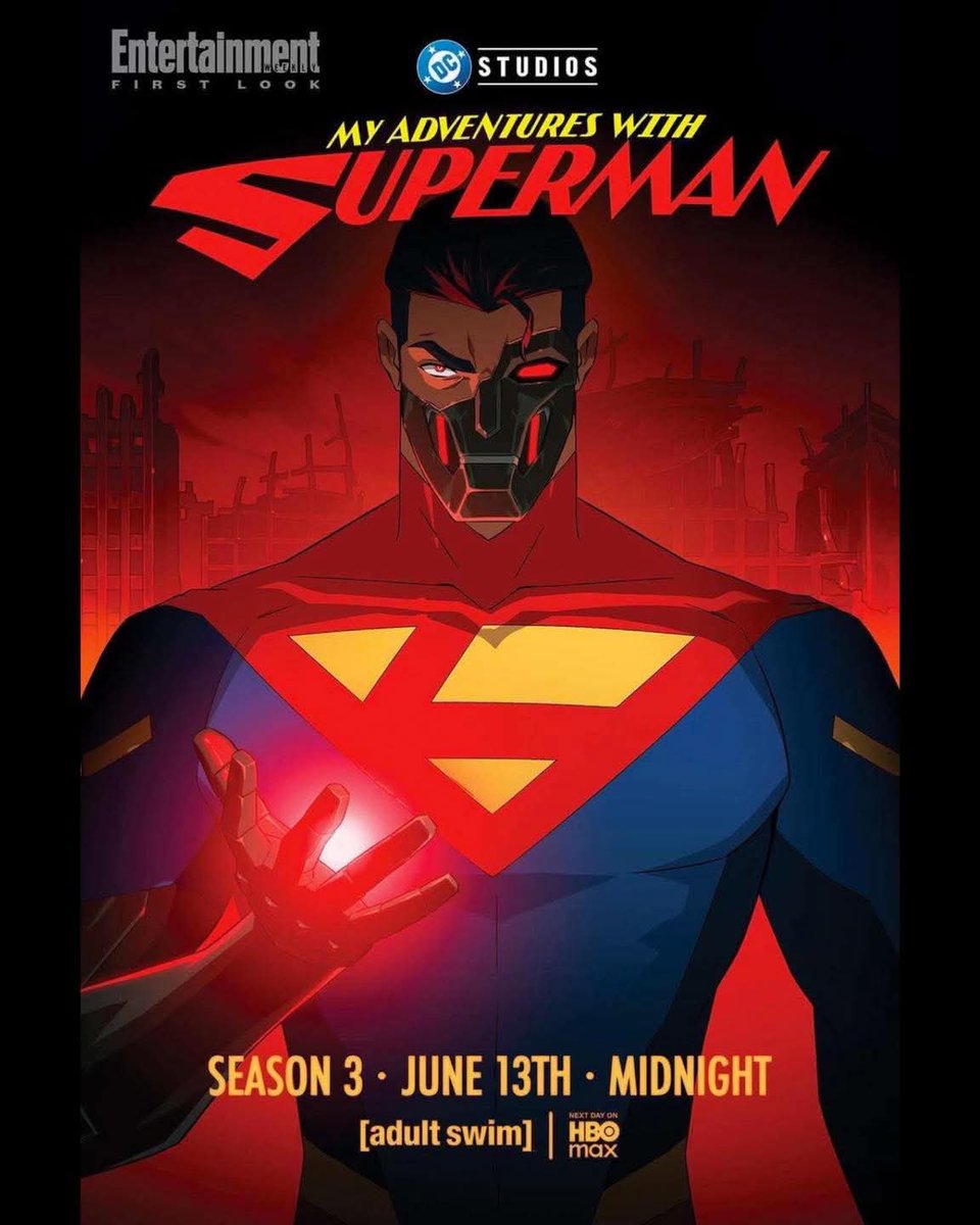 misaladecine1's tweet image. 🔥 Salió un NUEVO PÓSTER de la tercera temporada de #MyAdventuresWithSuperman, la más reciente serie animada del Hombre de Acero. Estrenará en #AdultSwim y en #HBOMax en junio.