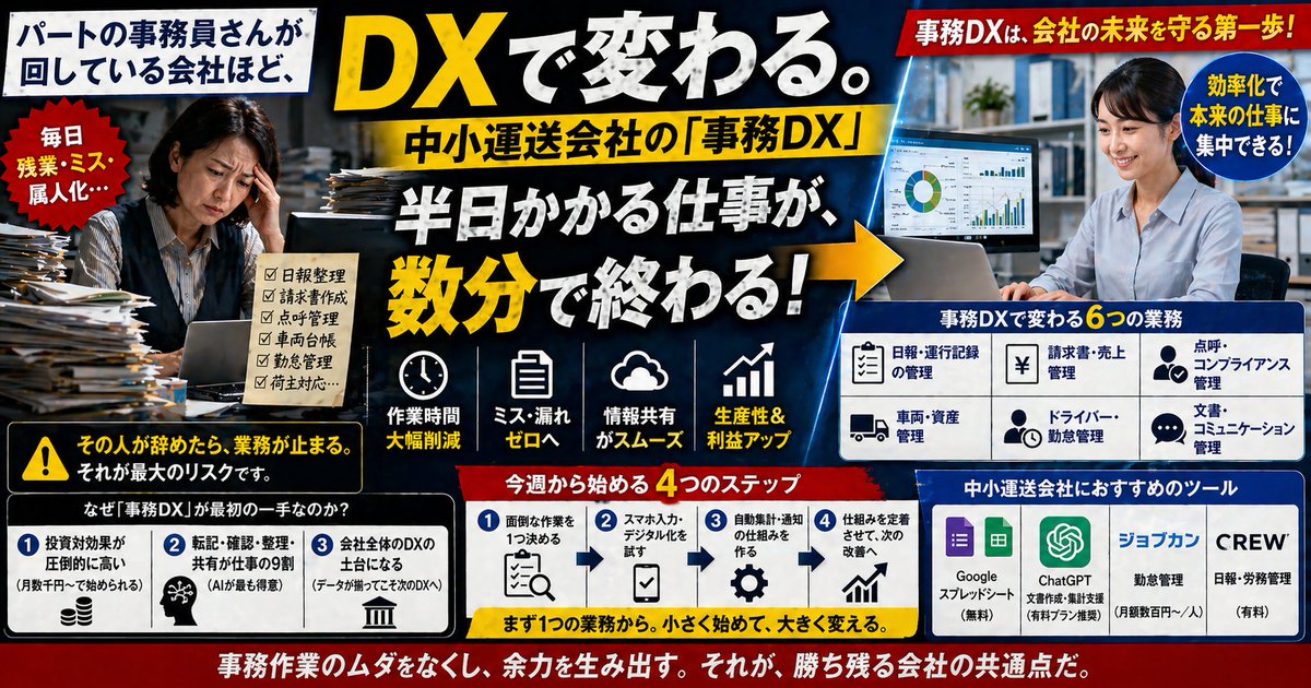 kazunoricc|物流DX×AI|運行管理者 tweet media