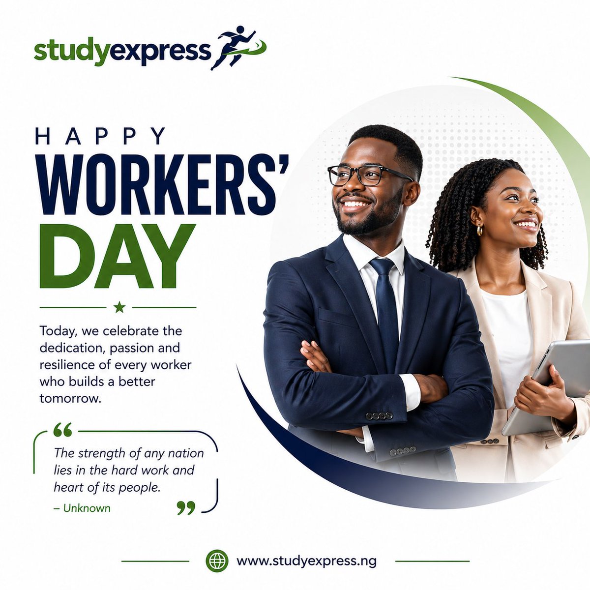 StudyexpressNG's tweet photo. Today, we celebrate the dedication of the people who commit their lives and time to building a successful future and career for our clients and the business. 

Thank you for your dedication to everything we're building @StudyexpressNG

#HappyWorkersDay https://t.co/RWaMcdNvmQ