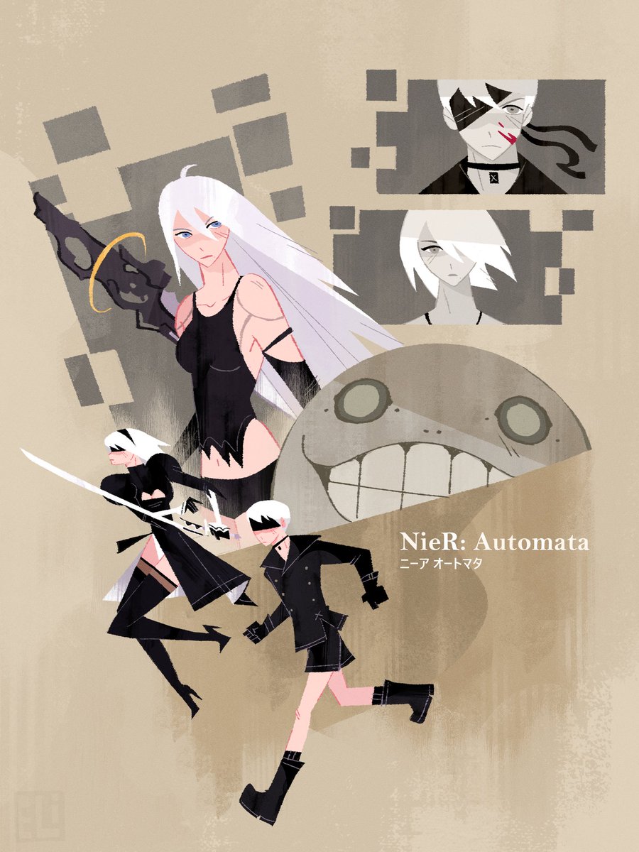 redrew an old poster of my poor sweet niers
