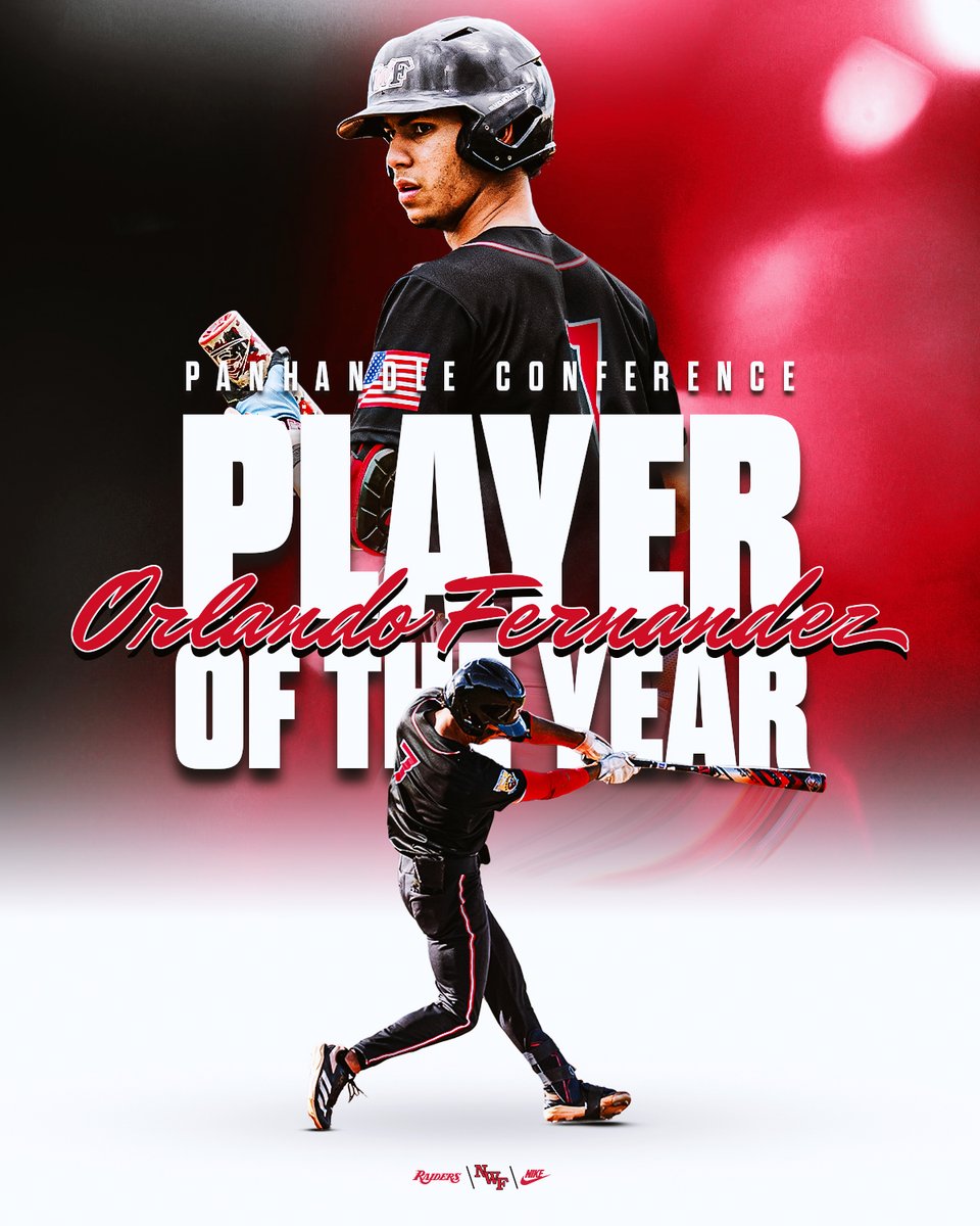 NWFRaiders_BSB's tweet photo. No better player in the Panhandle than 7️⃣

Orlando Fernandez is is the 2026 Panhandle Conference Player of the Year‼️

#SoundTheSiren https://t.co/mrUSEQZbWG