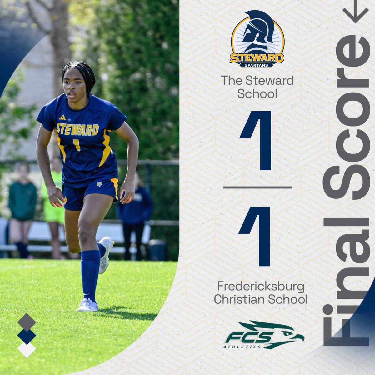 StewardSpartans's tweet image. ⚽️FINAL SCORE⚽️

The Spartans end the regular season 9-2-4 overall! Conference tournament play begins Monday!

Kerringtyn Williams ‘29 scored the Spartans’ goal &amp;amp; Jillian Haar ‘27 had 8 saves in goal! #GoSpartans #rvaW #804varsity @henricosports
