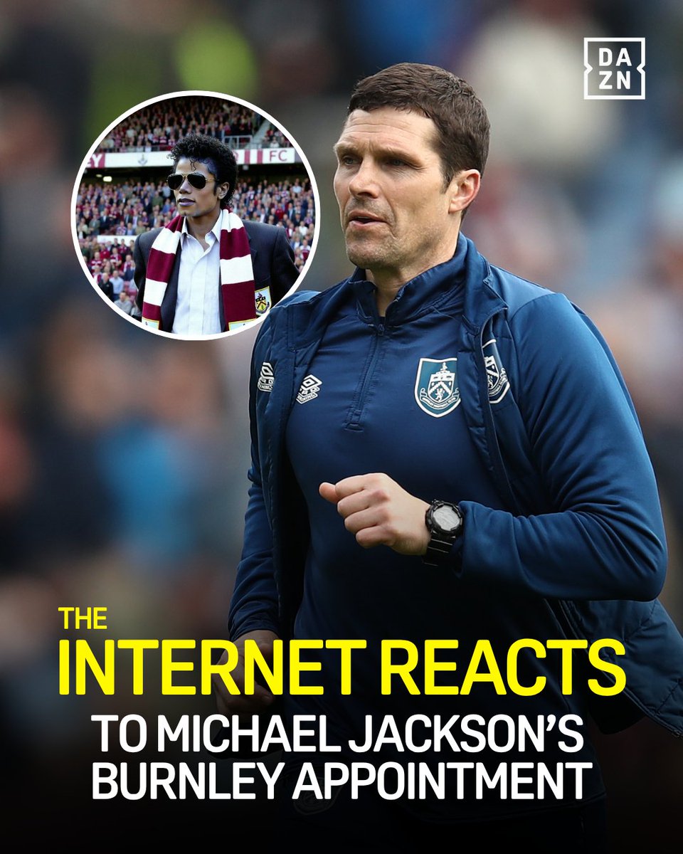 DAZNFootball's tweet image. Burnley appointed Michael Jackson as interim manager and the internet immediately hit the moonwalk. 🕺😂 #PremierLeague