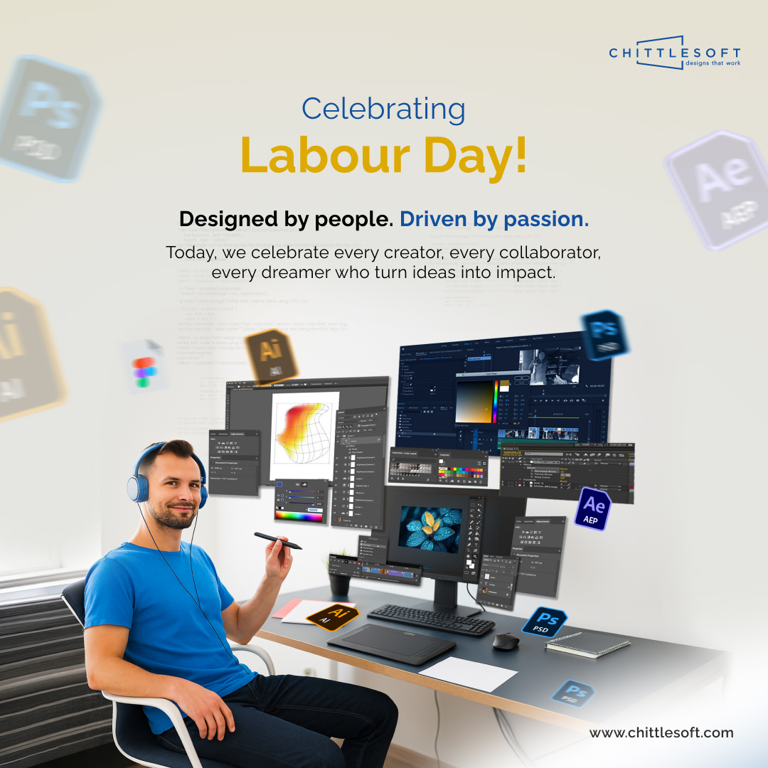 Chittlesoft's tweet photo. Celebrating Labour Day!

Designed by people. Driven by passion.

Today, we celebrate every creator, every collaborator, every dreamer who turn ideas into impact.

#HappyLabourDay #WorkWithPassion #CreativeMinds #Teamwork #chittlesoft https://t.co/XgPpryaHUC