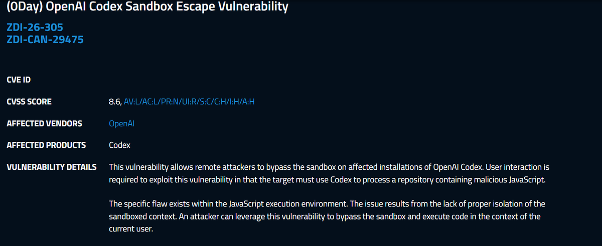 0Day OpenAI Codex Sandbox Escape Vulnerability 👀 <a href="/gothburz/">Peter Girnus 🦅</a>
zerodayinitiative.com/advisories/ZDI…