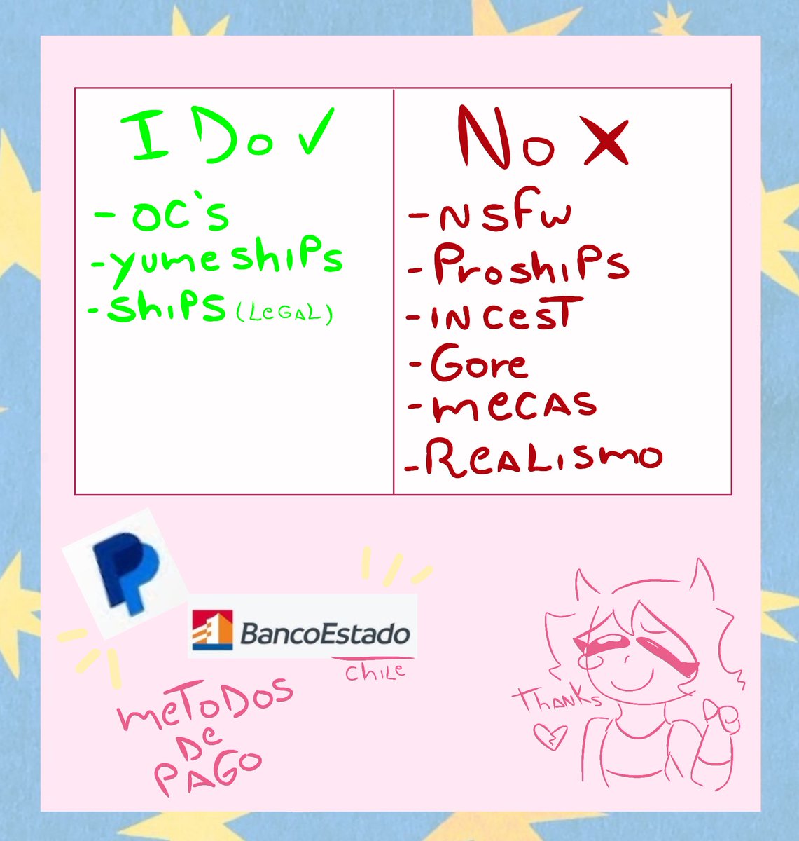softy_fish's tweet photo. Hello!! No cobro caro, lo juro 🤲💔 ayúdenme que tengo que comprar un código civil pa este otro semestre 💔
#comissions #comisionesabiertas https://t.co/HYYLNDYTS5