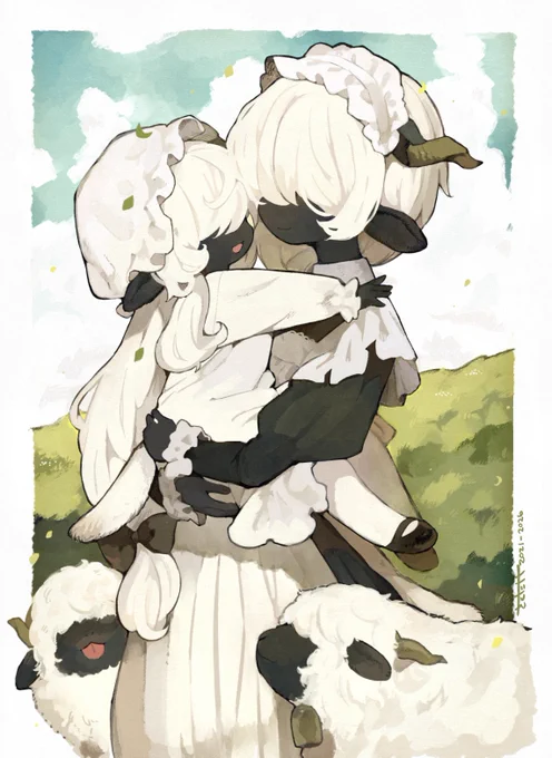 黒鼻羊のメイドとお嬢さん