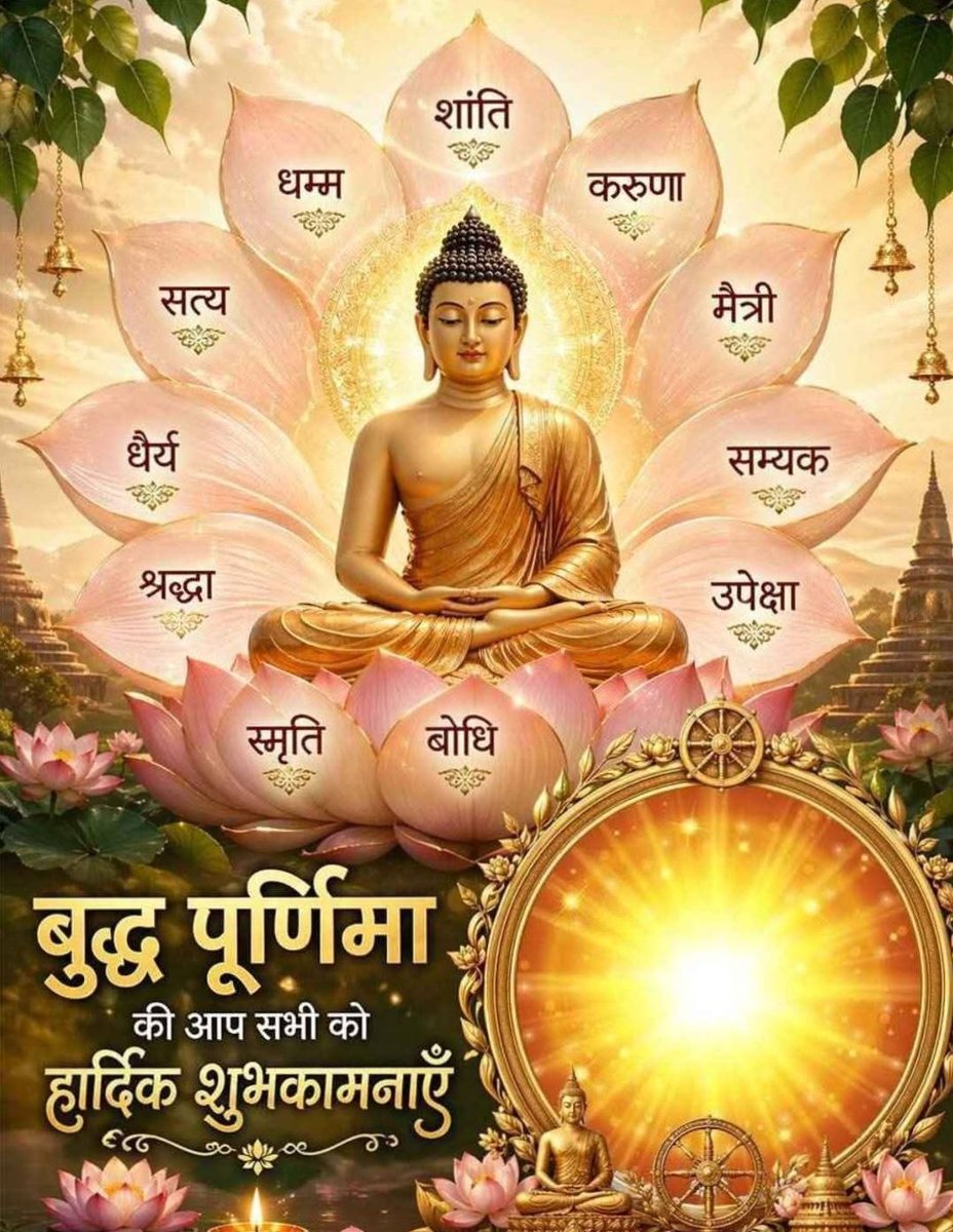 KuldeepSelwal4's tweet photo. विश्व को 
शांति एवं मानवता का संदेश देने वाले ‘महामानव तथागत गौतम बुद्ध’ को शत्-शत् नमन! एवं विश्वभर के धम्म बन्धुओं को बुद्ध पूर्णिमा’ की हार्दिक मंगलकामनाएँ ! 
#बुद्ध_पूर्णिमा https://t.co/9PYiojLWF4