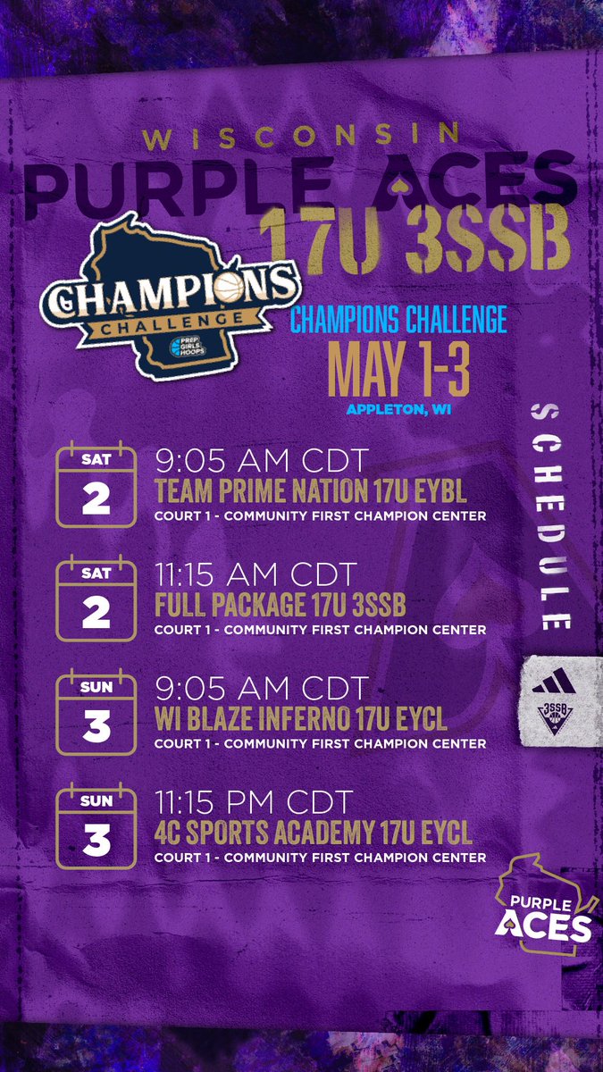 PurpleAcesWI's tweet photo. 💟♠️About this weekend! https://t.co/HRsyDaGwB8