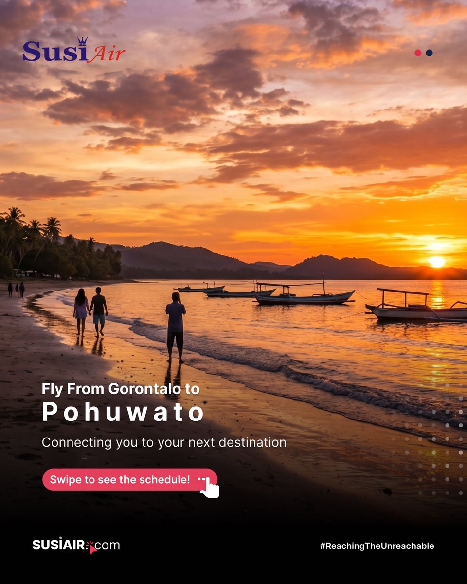 susiair's tweet photo. Fly with Susi Air and get closer to your destination.
More than that, we connect various regions through pioneer and regular routes, reaching the unreachable✈️
#FlyWithSusiAir #ReachingTheUnreachable #SampaiUjungSeluruhIndonesia #SusiAir https://t.co/fKdfljFOz0