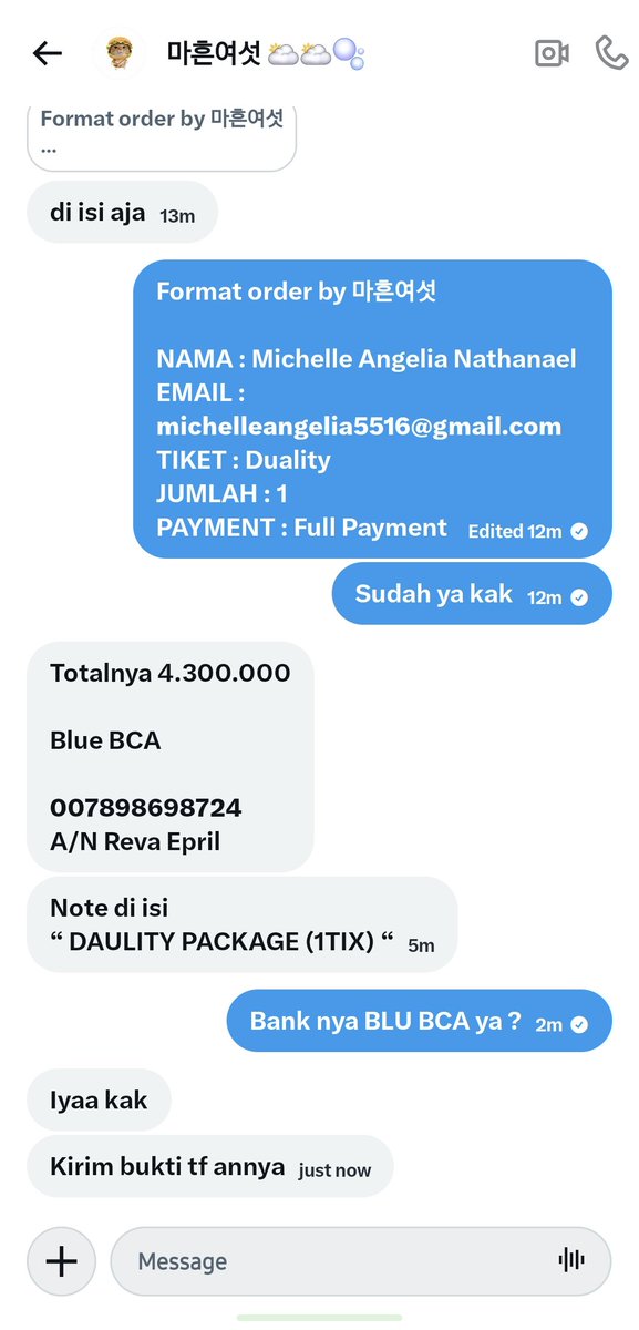 yangie_1610's tweet image. Kemarin sebelum mau payment, saya  sampai cek norek nya. Dia pakai blubca dan aku sempat mengecek nomor rekening nya di cekreking. Akun rekening nya bersih dan tertera nomor rekening pelaku di bukti transfer saya.