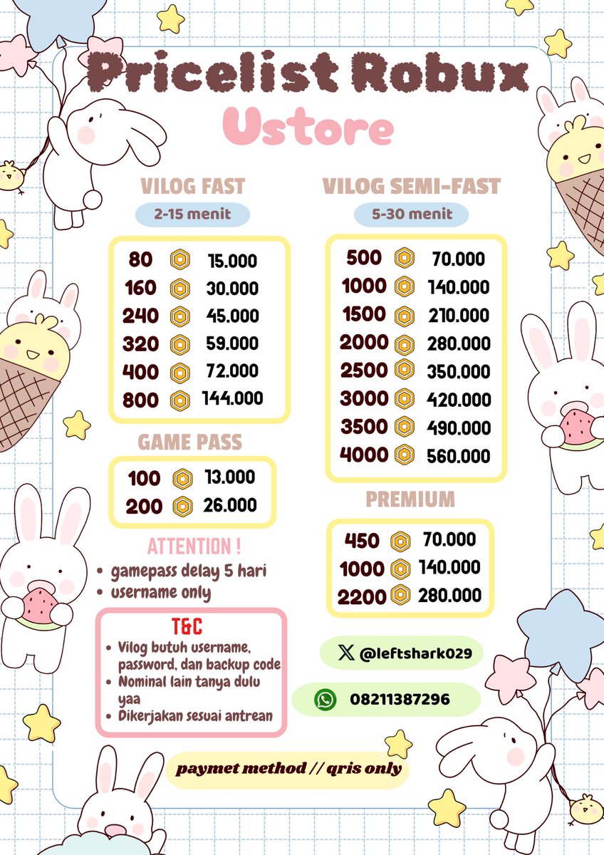 bunnies ⊹୨୧ robux dm! tweet media