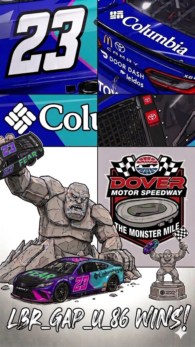 FEAR_RacingPSN's tweet photo. LBR_GAP_U_86 takes home the 🏁 flag at Dover! 

That concludes the first half of the regular season! We’re at the All-Star race on Monday from North Wilkesboro 

#FeelTheFEAR #NASCAR25 https://t.co/Ye5C3DGwNg
